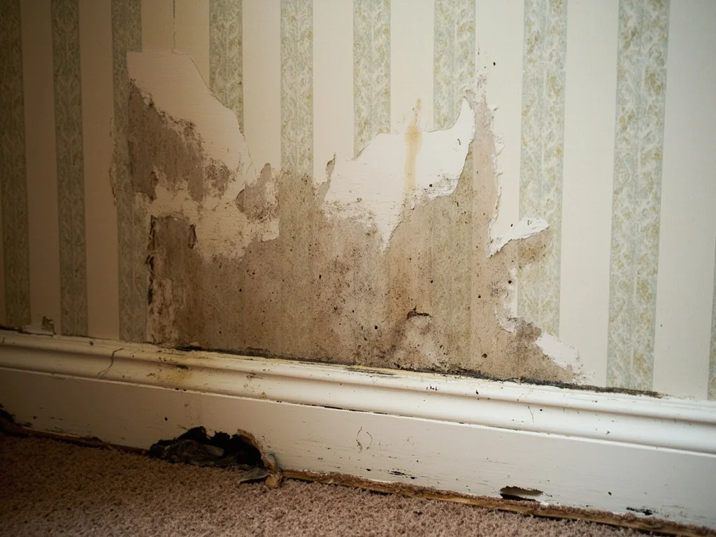 Wall condensation means humidity is too high indoors