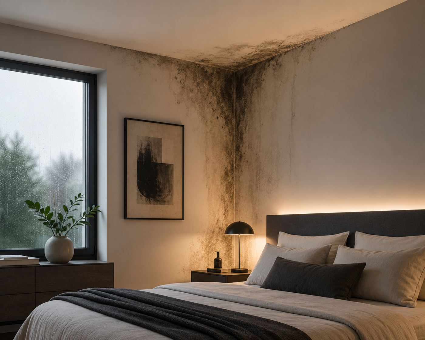 Damp bedroom signs