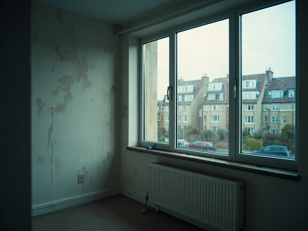 Condensation on a flat window