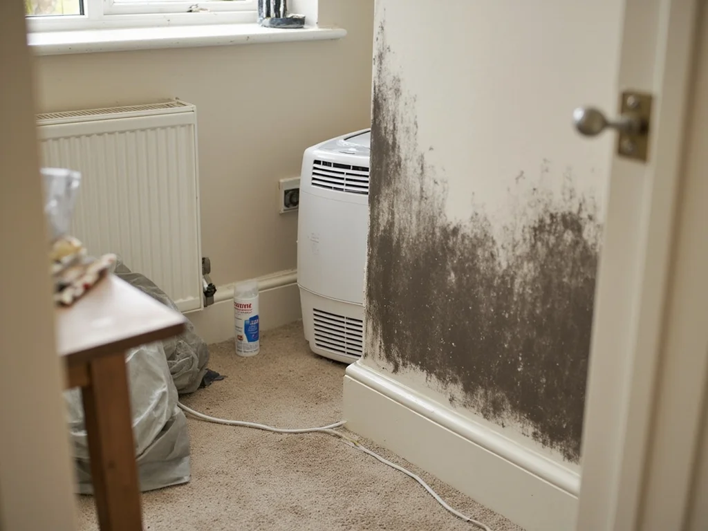 Mould on a damp wall